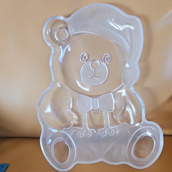 Clear Glass Teddy Bear Plate - Picture 3 of 4